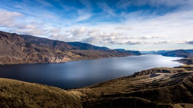 Fall Colors of the Mountains surrounding Kamloops Lake along the Trans Canada Highway in British Columbia, Canada clipart