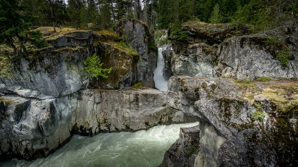 Nairn Falls Rio Lillooet Entre Cidades Whistler Pemberton Colúmbia Britânica — Fotografia de Stock