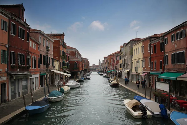 Edifício Colorido Histórico Burano Marco Atraente Veneza Itália Caminhada Lado — Fotografia de Stock