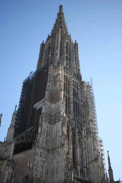 Luterana Minster Baden Wrttemberg Catedral Ulm Cidade Velha Alemanha Detalhe — Fotografia de Stock