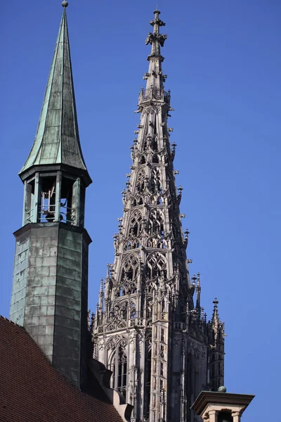 Topo Catedral Luterana Minster Baden Wrttemberg Ulm Cidade Velha Alemanha — Fotografia de Stock