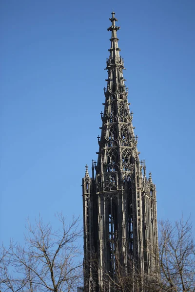 Topo Catedral Luterana Minster Baden Wrttemberg Ulm Cidade Velha Alemanha — Fotografia de Stock