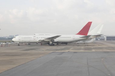 Uçak reklam, portre Tayland seyahat hedef için boş şablon açılış yolcu uçak, seyahat kavramı, Havaalanı pist Resepsiyon Kaptan, çıkar