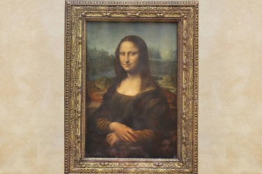 Esmer saçlı bayan Close-up Antik Resim resmi, Ahşap sanat kahverengi çerçeve arka planlar mona Lisa, Leonardo Da Vinci ev dekorasyonresmi