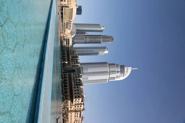 Dubai Downtown Dubaj Fountain — Stock Photo, Image