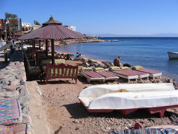 Tumbonas Playa Dahab —  Fotos de Stock