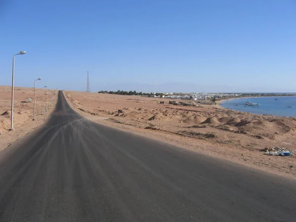 Road Dahab Egypt — Stock Photo, Image