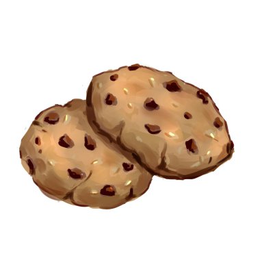 Çikolatalı yulaf kurabiyesi.