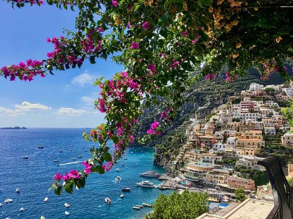 Φύση Πόλη Φωτογραφία Του Positano Amalfi Coast Ιταλία — Φωτογραφία Αρχείου