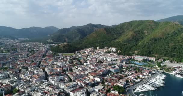 Vista Aérea Marmaris Ciudad Turística Turquía — Vídeos de Stock