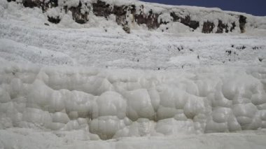 Pamukkale, Türkiye, 4 k güzel yamaçları suyla çalışıyor.