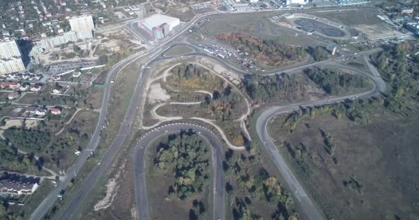 Tir Aérien Drone Survolant Piste Course Automobile Pendant Course — Video