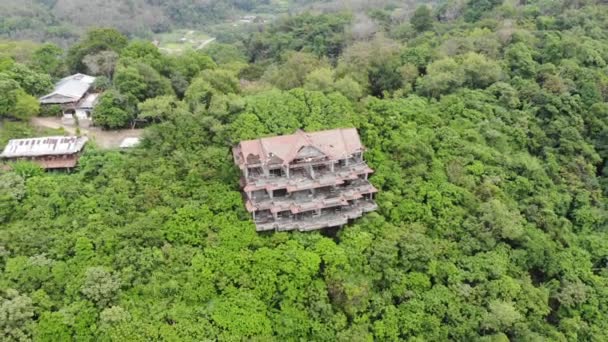Vídeo Drones Antiguo Edificio Abandonado Del Hotel Isla Phuket Tailandia — Vídeos de Stock