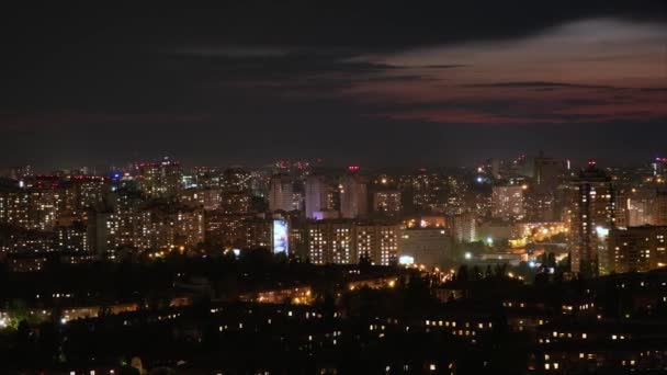 Doba Platnosti Kyjevského Města Noci Ukrajina — Stock video