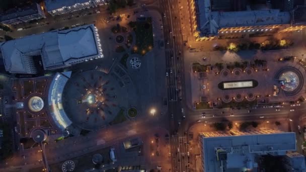 Vista Aerea Piazza Dell Indipendenza Volare Sopra Centro Della Città — Video Stock