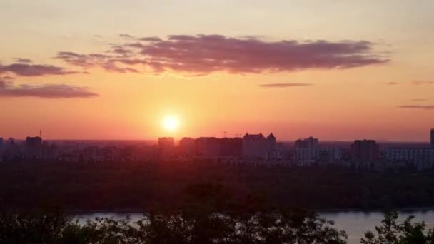 Time Lapse Sunrise Kiev Kyiv City — Stock Video