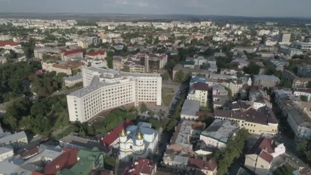 Letecký Pohled Ivano Frankivské Město Ukrajině — Stock video