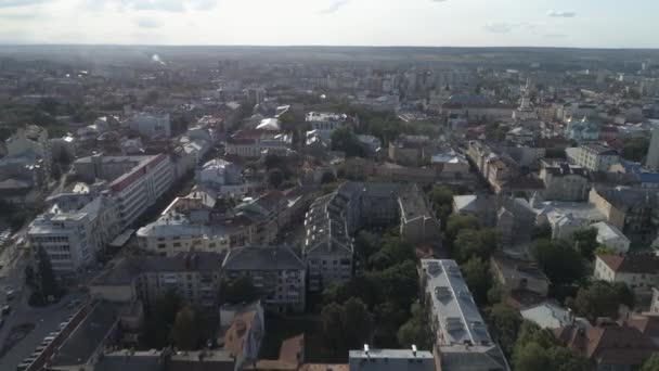 Widok Lotu Ptaka Miasto Iwano Frankiwsk Ukraina — Wideo stockowe
