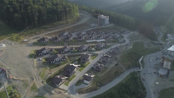 Des Images Aériennes Bukovel Station Montagne Populaire Ukraine — Video