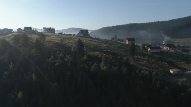 Filmati Aerei Bukovel Località Montagna Più Popolare Ucraina — Video Stock