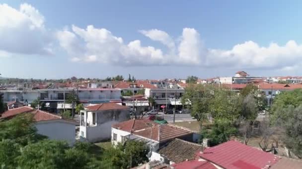 Vue Aérienne Village Kallithea Halkidiki Grèce — Video