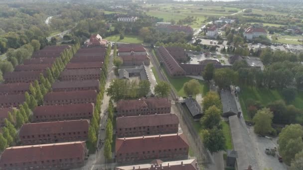 Vue Aérienne Auschwitz Birkenau Camp Concentration Nazi Pologne — Video