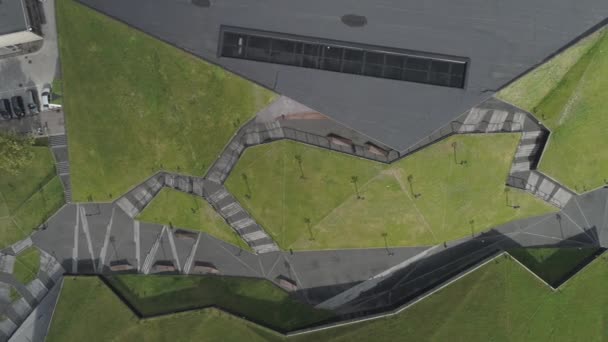 Aerial Footage International Congress Centre Центр Міста Катовіце Польща — стокове відео