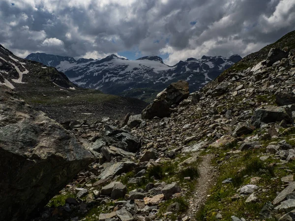 Prachtig Uitzicht Bergtoppen Gletsjers Van Oostenrijkse Alpen Park Hohe Tauern — Stockfoto