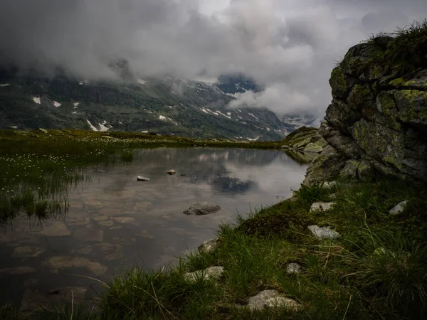 Tolle Aussicht Auf Die Gipfel Und Gletscher Der Österreichischen Alpen — Stockfoto