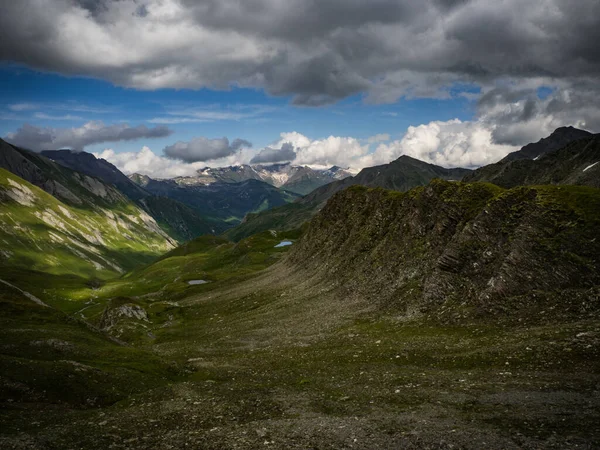 Tolle Aussicht Auf Die Gipfel Täler Und Gletscher Der Österreichischen — Stockfoto