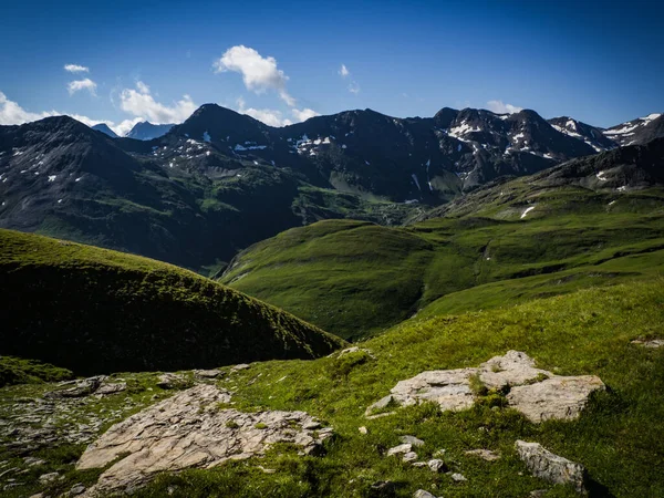 Prachtig Uitzicht Bergtoppen Dalen Gletsjers Van Oostenrijkse Alpen Park Hohe — Stockfoto