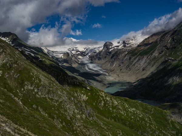 Mejor Vista Panorámica Valle Bajo Montaña Más Alta Grossglockner Con — Foto de Stock