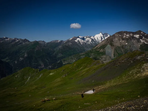 Dramática Encantadora Vista Montaña Más Alta Austria Grossglockner Con Sus — Foto de Stock