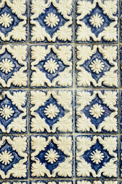 Viejo Azulejo Tradicional Pared Azulejos — Foto de Stock