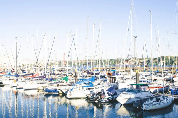 MAY 1, 2016 - Lisbon, Portugal: beautiful yacht parking in lisbo — Stock Photo, Image