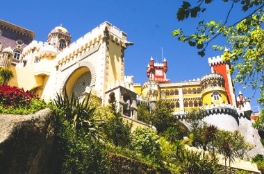 Mayıs 3 2016, Sintra, Portekiz: Pena sarayına güzel bir görünüm 