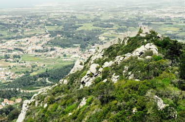 Mayıs 3 2016, Sintra, Portekiz: Po Moors Kalesi görünümü