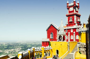 Mayıs 3 2016, Sintra, Portekiz: Pena sarayına güzel bir görünüm 