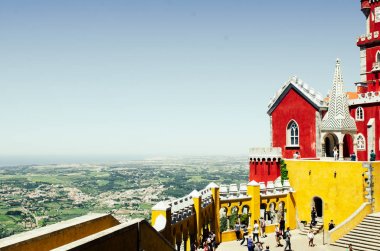 Mayıs 3 2016, Sintra, Portekiz: Pena sarayına güzel bir görünüm 