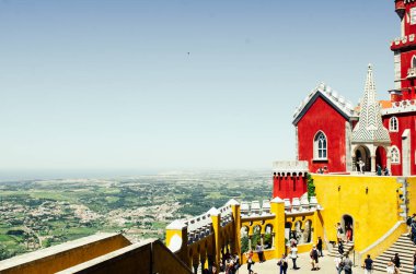 Mayıs 3 2016, Sintra, Portekiz: Pena sarayına güzel bir görünüm 