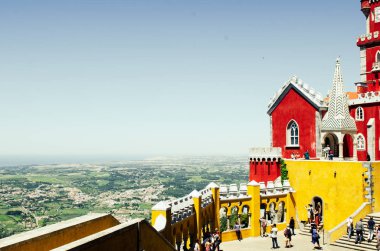 Mayıs 3 2016, Sintra, Portekiz: Pena sarayına güzel bir görünüm 