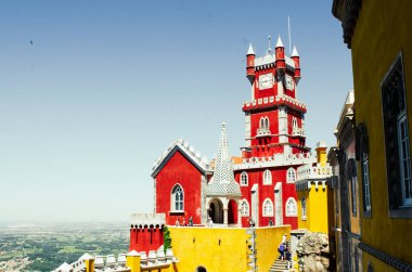 Mayıs 3 2016, Sintra, Portekiz: Pena sarayına güzel bir görünüm 