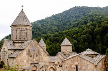 beautiful view to an old armenian Monastery in dilijan  clipart