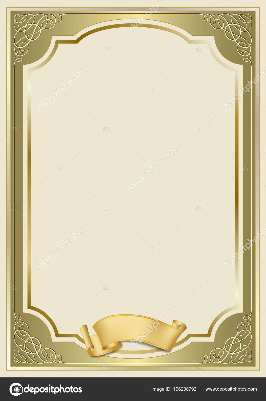 Decorative Rectangular Framework Scroll Template Diploma With Regard To Certificate Scroll Template