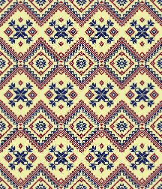 Kesintisiz geometrik etnik renkli desen. Filipin stili. 