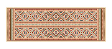 Amerikan Kızılderili kabile battaniye deseni. Navajo etnik tarzı. 