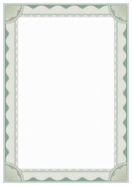 Marco Rectangular Decorativo Con Guilloches Rosetas Rejilla Más Tangente Plantilla — Vector de stock