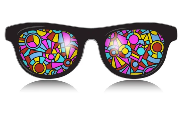 Lunettes Soleil Avec Motif Vitrail Swatch Est Inclus Dans Fichier — Image vectorielle