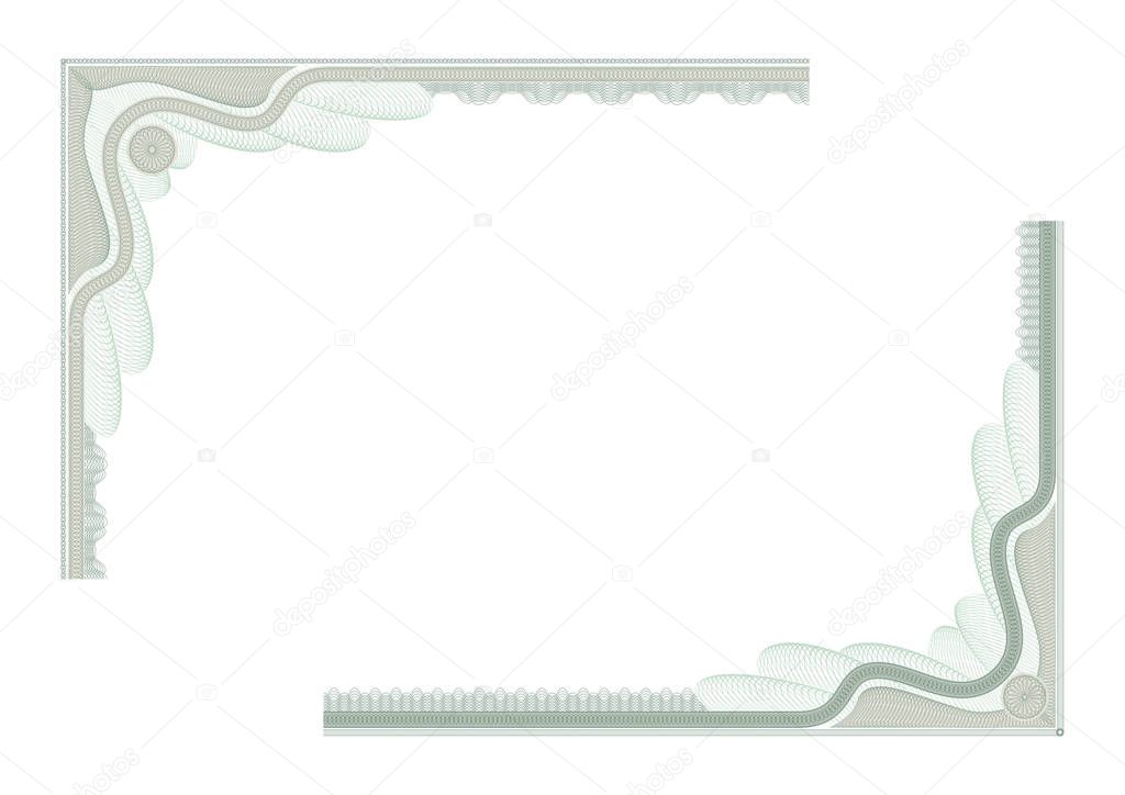 Decorative corners for awards, certificates and securities. A4 page proportions. Pattern brushes included in file.