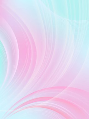 Saydamlık efektleri ile arka plan. Düz renk dalgalar hareket halinde. Broşür, kitap kapağı, kartvizit, duvar kağıdı, slayt gösterisi için şablon. Mavi ve pembe tonlar. 